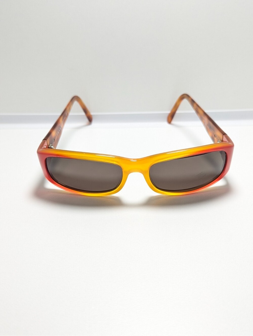 Prada SPR 03E 0BD-5G1 Unisex Orange Leopard Gray Lens Women's Small Sunglasses - Picture 2 of 6